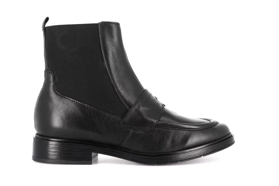 Women's genuine leather ankle boot | AFFE PO2388 - BLACK | Grünland