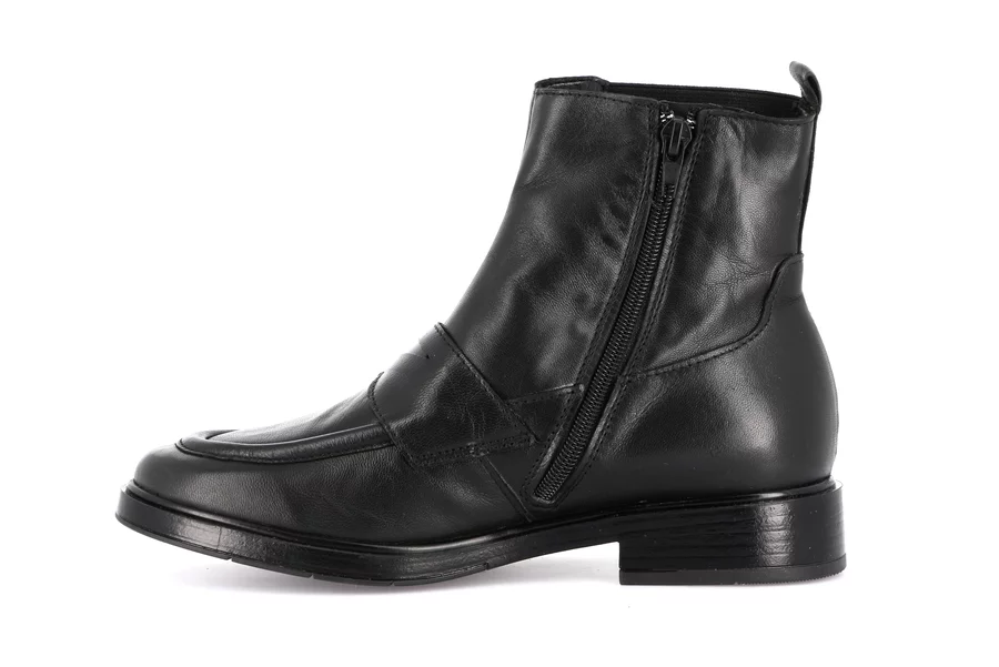 Women's genuine leather ankle boot | AFFE PO2388 - BLACK | Grünland