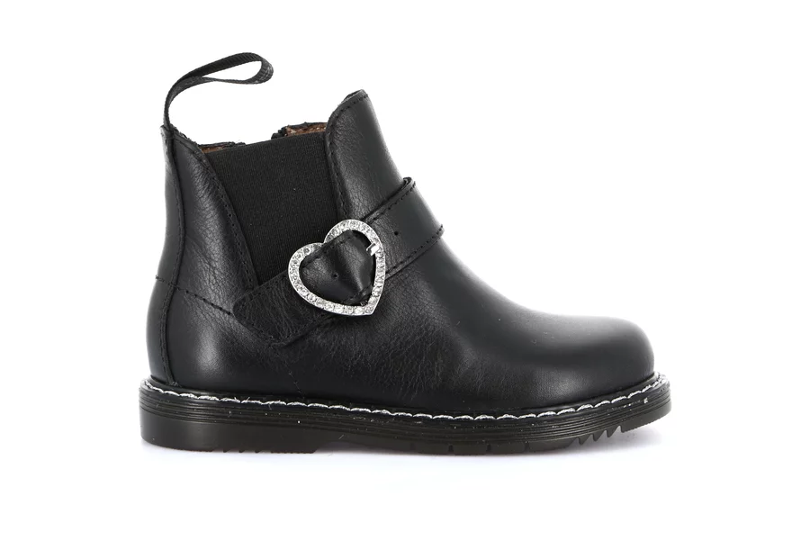 Girl's ankle boot with zip | NILL PP0095 - BLACK | Grünland Junior