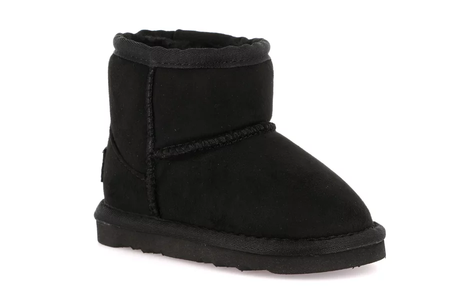 Little girl's boot in artificial fur | CROY PP0098 - BLACK | Grünland Junior