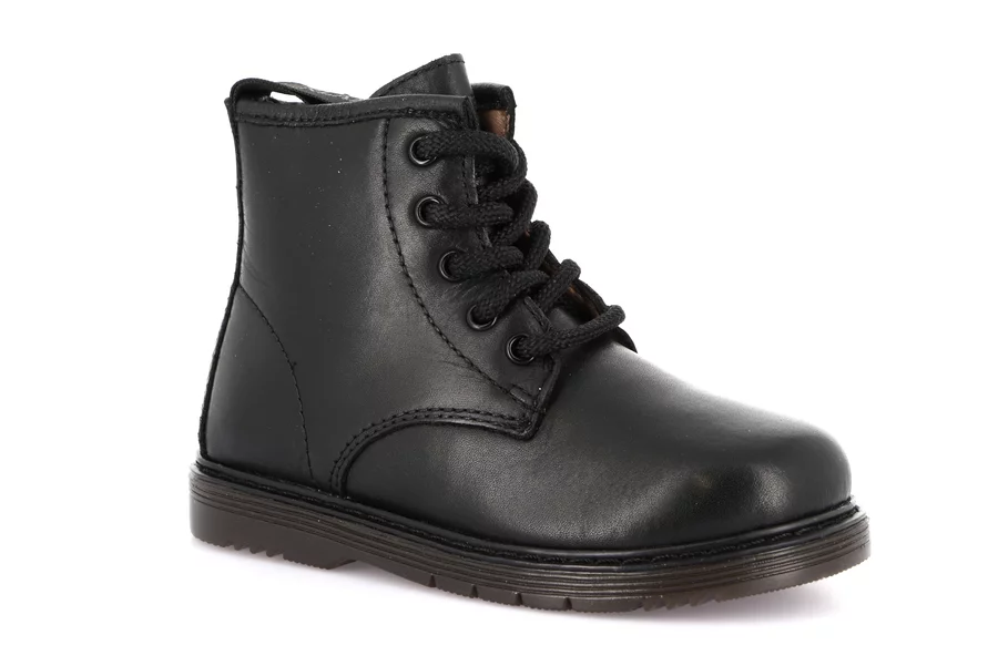 Genuine leather ankle boot | NILL PP0193 - NERO-NERO | Grünland Junior