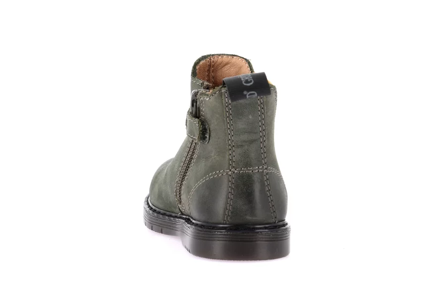 Lace-up Ankle boot with elastic | NILL PP0399 - OLIVA | Grünland Junior