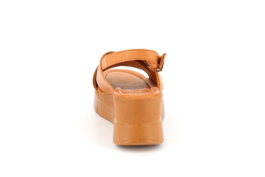 Sandal with wedge | FANI SA1222 - CUOIO | Grünland
