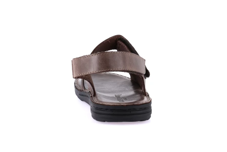 Sandal LAPO in genuine leather SA1241 - CAFFE' | Grünland