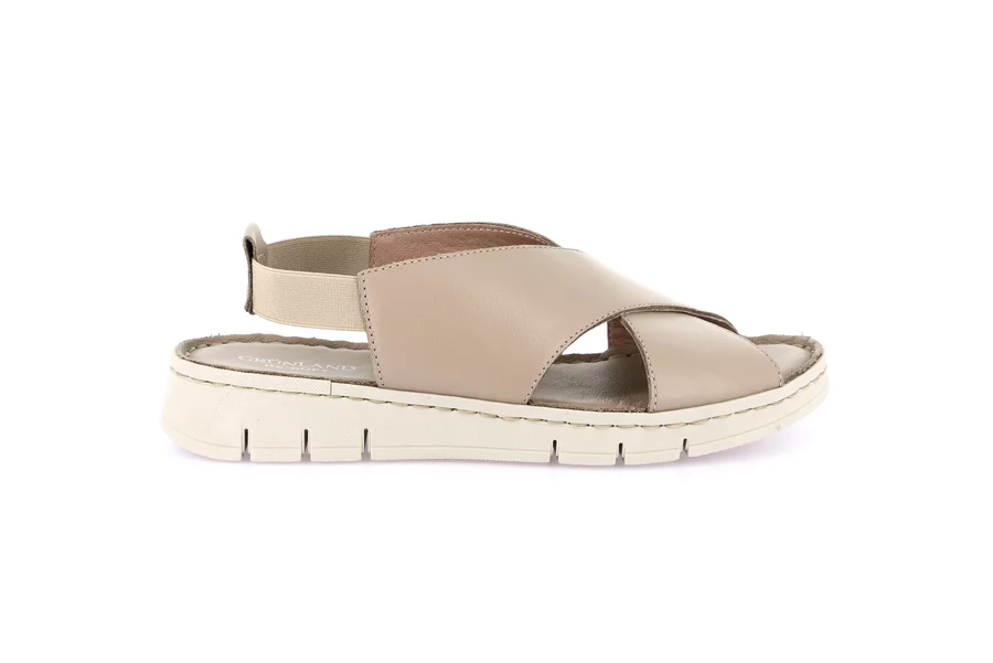 Sandalo sporty in vera pelle | GITA SA1891 - TAUPE | Grünland