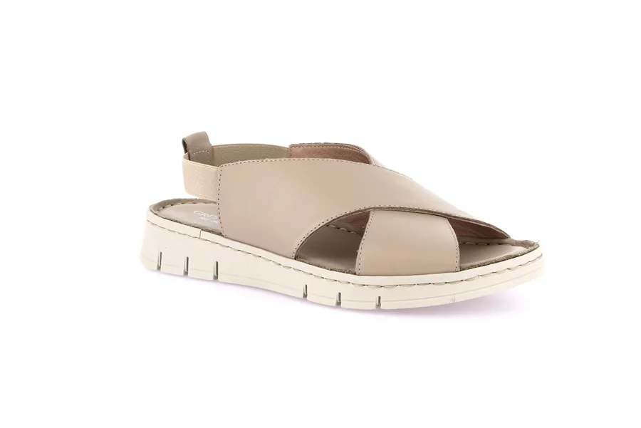 Sandalo sporty in vera pelle | GITA SA1891 - TAUPE | Grünland