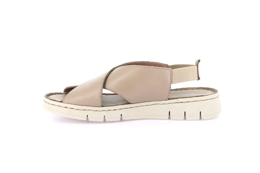 Sandalo sporty in vera pelle | GITA SA1891 - TAUPE | Grünland