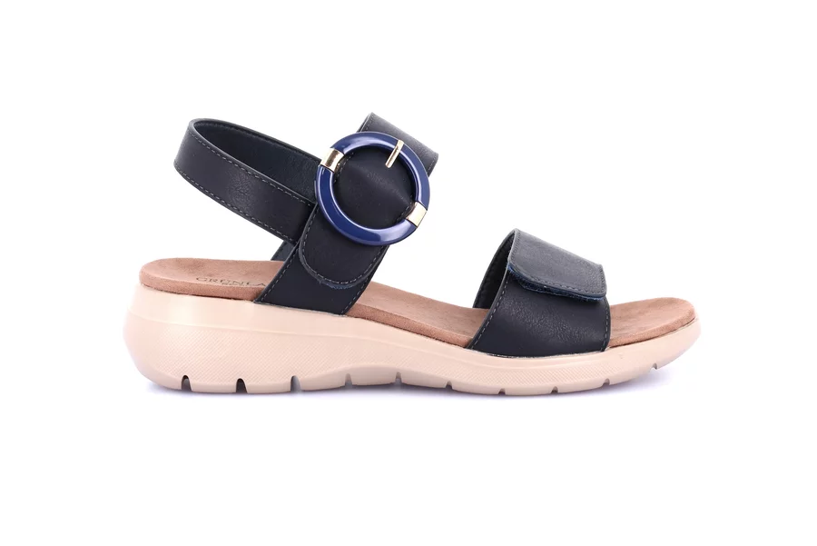 Sporty-chic sandal | DEMA SA1943 - BLUE | Grünland