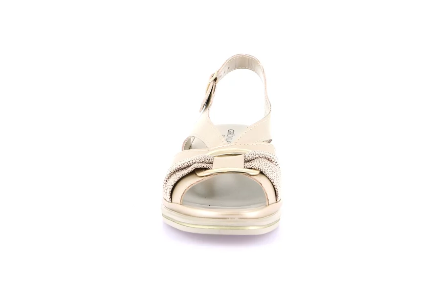 Comfort sandal in leather | ELOI SA1948 - BEIGE | Grünland