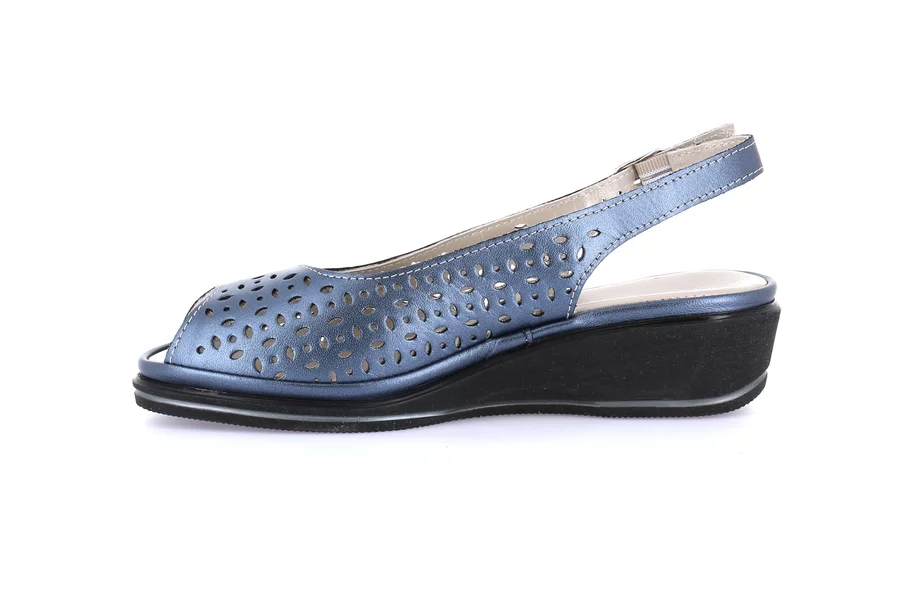 Sandalo comfort in pelle | ELOI  SA1952 - BLU | Grünland