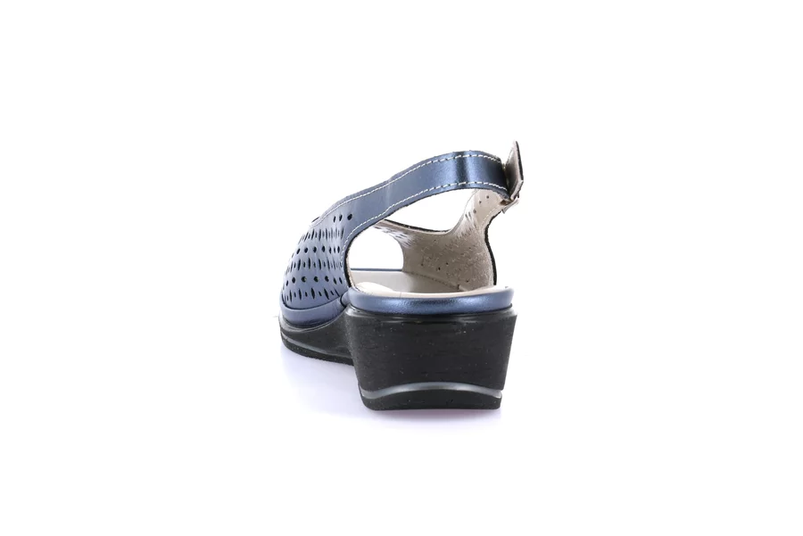 Sandalo comfort in pelle | ELOI  SA1952 - BLU | Grünland