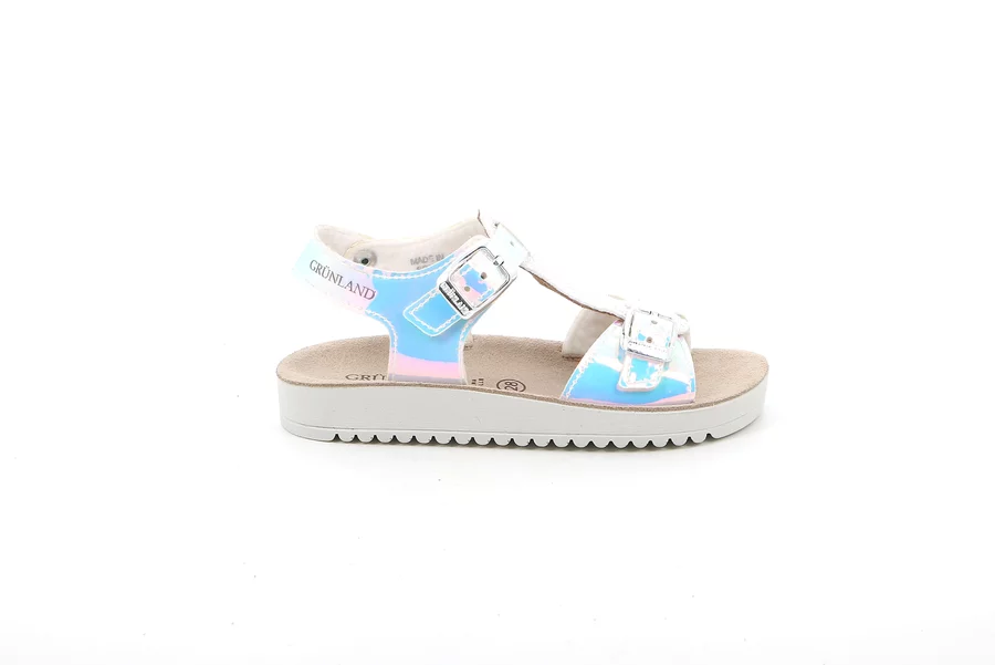 T-Bar sandal for little girl | GRIS SA2108 - CELESTE | Grünland Junior