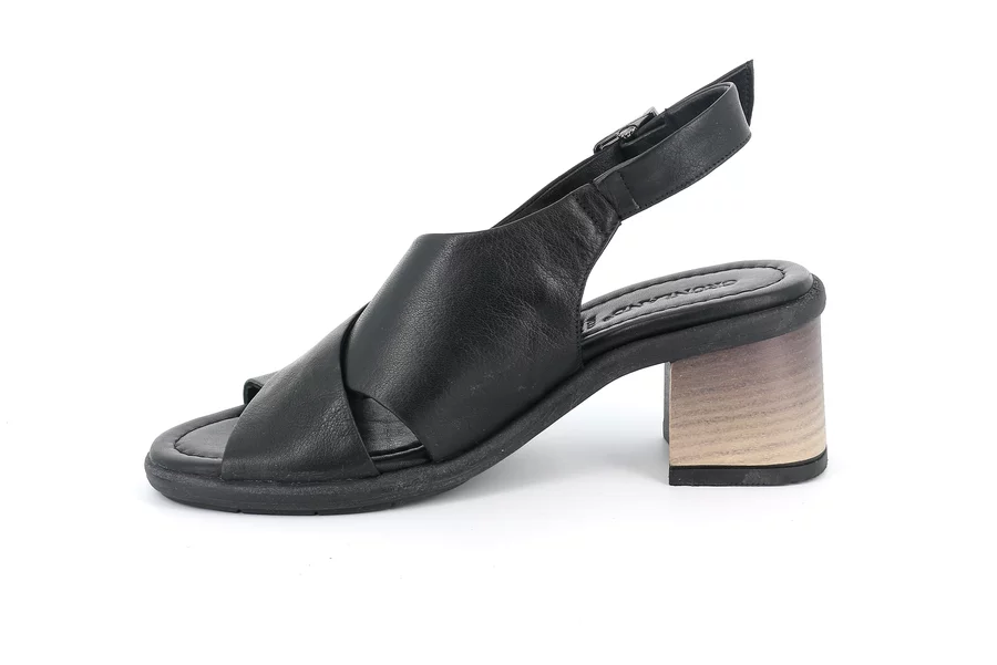 Sandalo con tacco | FERD SA2157 - NERO | Grünland
