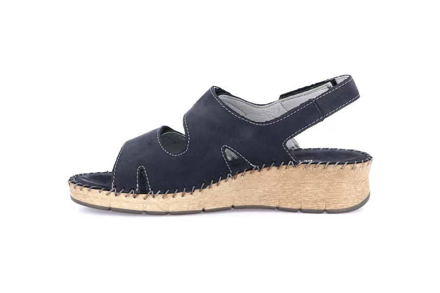 Comfort sandal with handmade stitching | PALO SA2170 - BLUE | Grünland