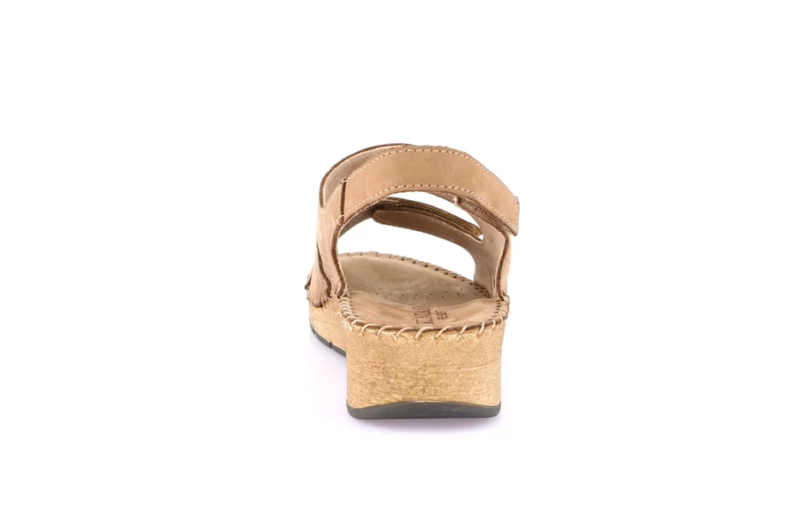 Comfort sandal with handmade stitching | PALO SA2170 - TAUPE | Grünland