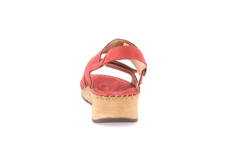 Comfort sandal with handmade stitching | PALO SA2171 - RED | Grünland