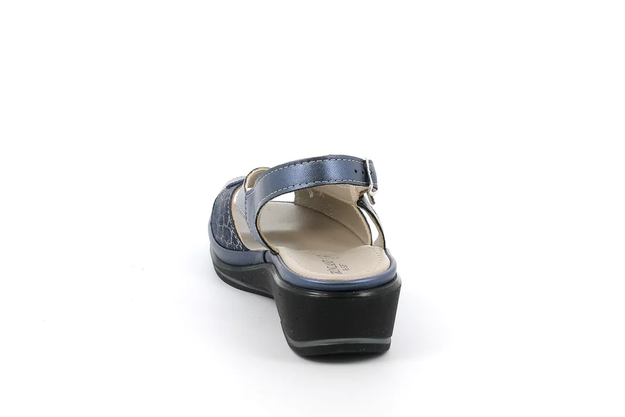 Sandalo comfort in pelle | ELOI  SA2407 - BLU | Grünland