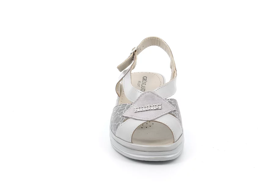 Sandalo comfort in pelle | ELOI  SA2407 - PERLA | Grünland