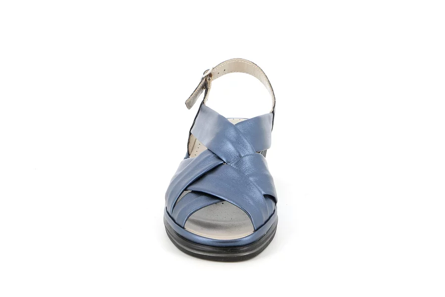 Sandalo comfort in pelle | ELOI  SA2409 - BLU | Grünland
