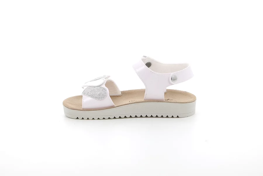 Sandalo bambina con cuori | GRIS SA2568 - BIANCO-ARGENTO | Grünland Junior