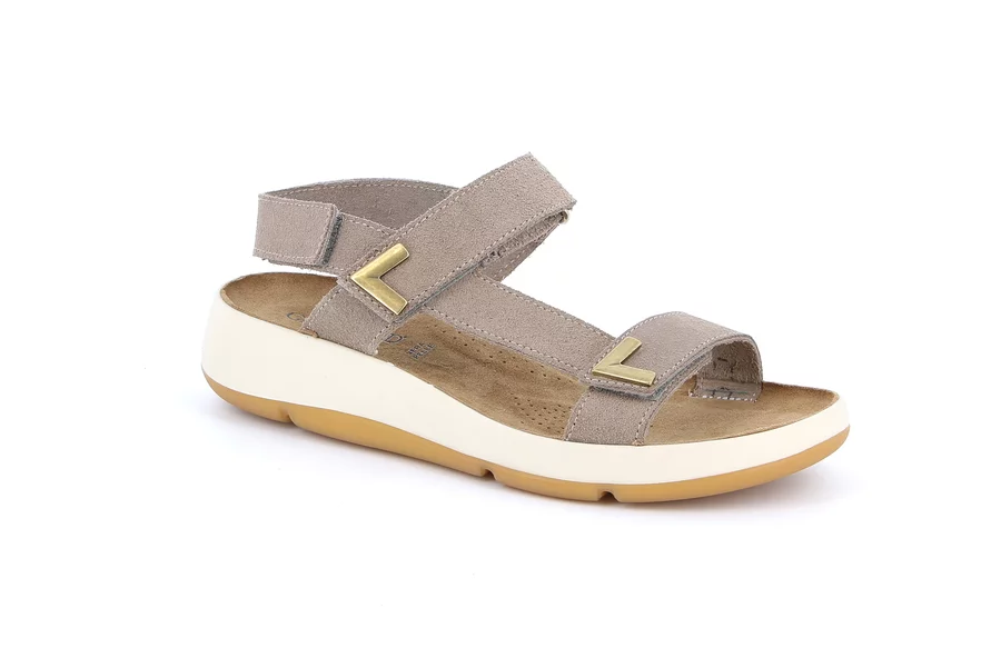 Sandalo comfort dal gusto sportivo | TRAC SA2624 - TAUPE | Grünland