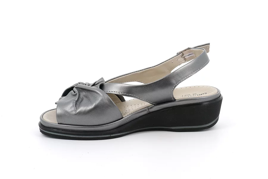 Komfort-Sandale aus Leder | ELOI SA2845 - ASFALTO | Grünland