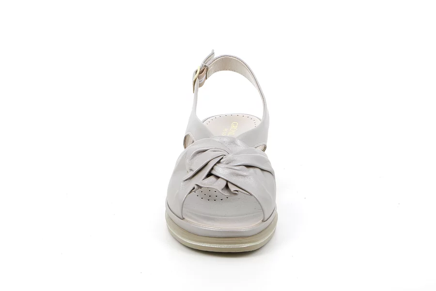 Komfort-Sandale aus Leder | ELOI SA2845 - OSTRICA | Grünland
