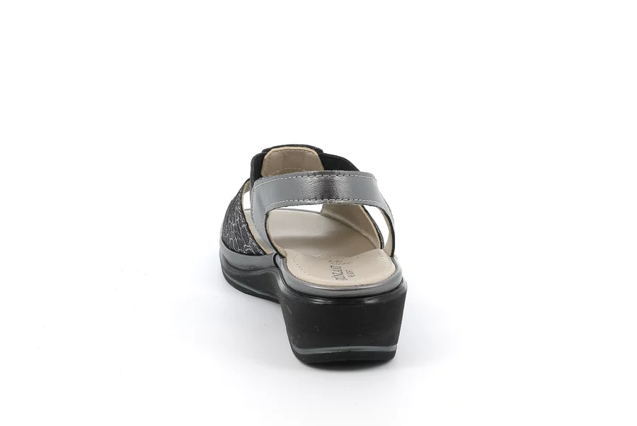 Comfort sandal in leather | ELOI SA2846 - ASFALTO | Grünland