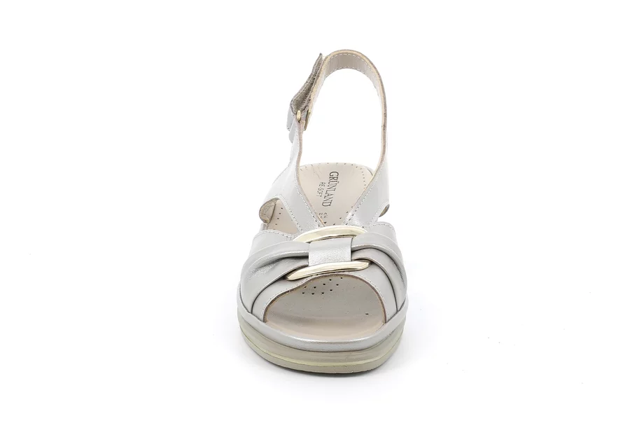 Comfort sandal in leather | ELOI SA6240 - OSTRICA | Grünland