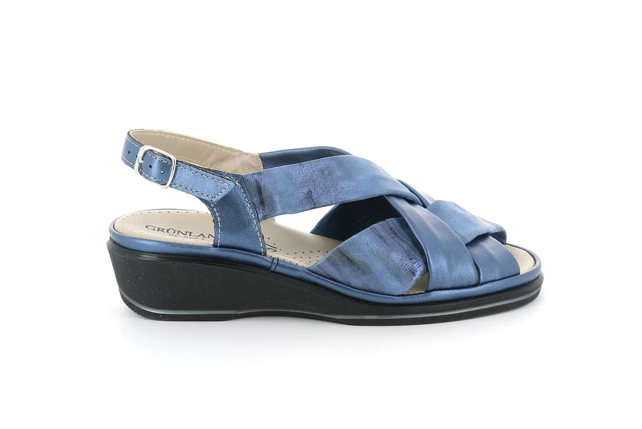 Komfort-Sandale aus Leder | ELOI SA6241 - BLAU | Grünland