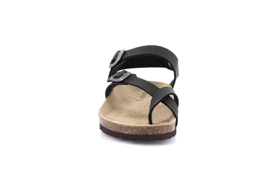 Flip-flop cork sandal | SARA  SB0004 - BLACK | Grünland