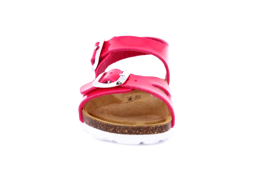 Double buckle cork sandal | LUCE SB0018 - FUXIA | Grünland Junior