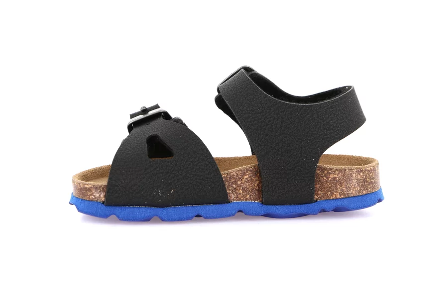 Sandal with two buckles for children | ARIA SB0025 - NERO-ROYAL | Grünland Junior