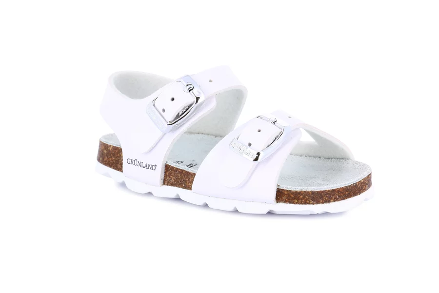 Sandalo in materiale riciclato | ARIA SB0027 - BIANCO | Grünland Junior