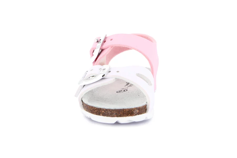 Sandalo in materiale riciclato | ARIA SB0027 - BIANCO-ROSA | Grünland Junior