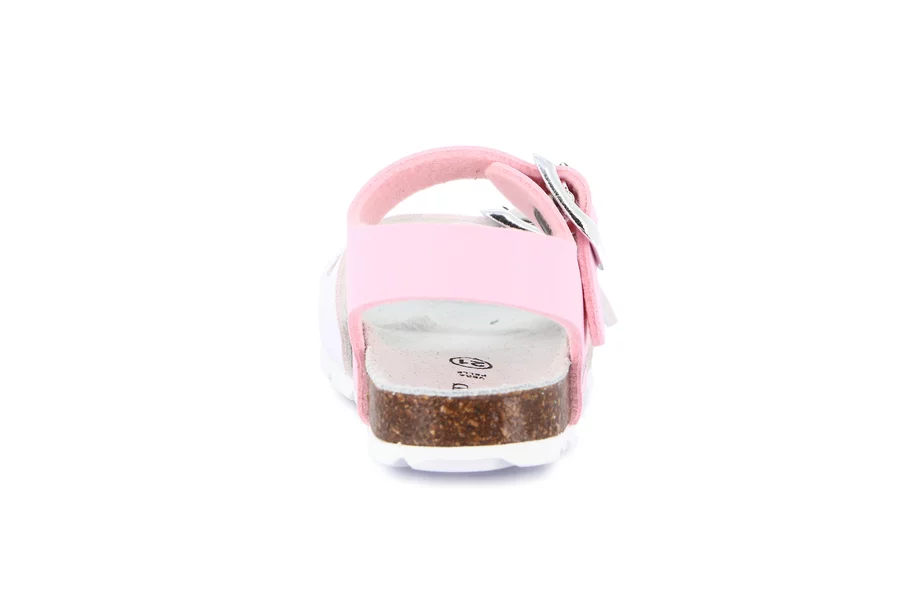 Sandal with recycled material | ARIA  SB0027 - BIANCO-ROSA | Grünland Junior