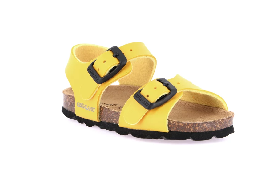 Sandale aus recyceltem Material | ARIA SB0027 - GELB | Grünland Junior