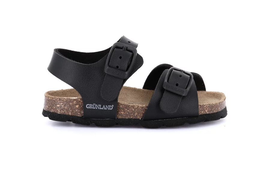 Sandal with recycled material | ARIA  SB0027 - BLACK | Grünland Junior