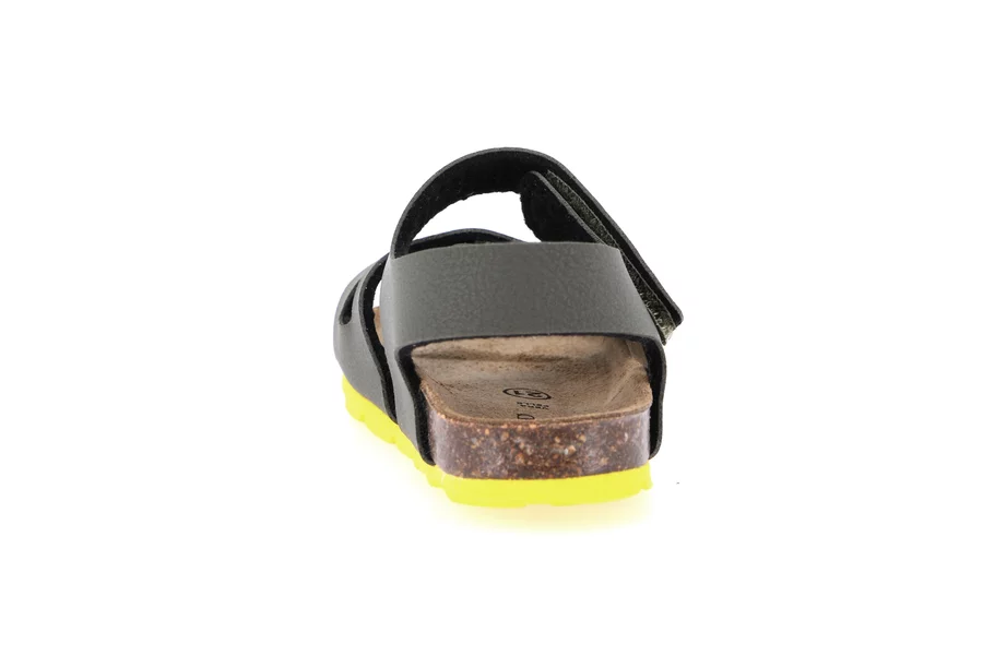 Child sandal with double tear closure | ARIA SB0094 - OLIVA-GIALLO | Grünland Junior