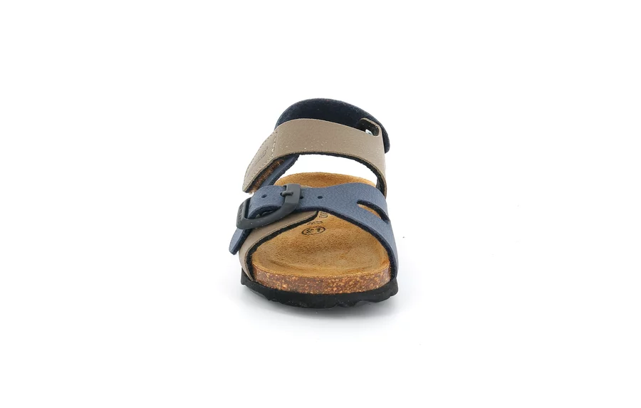 Sandaletto con strappo + fibbia | ARIA SB0231 - TORTORA-MIX | Grünland Junior