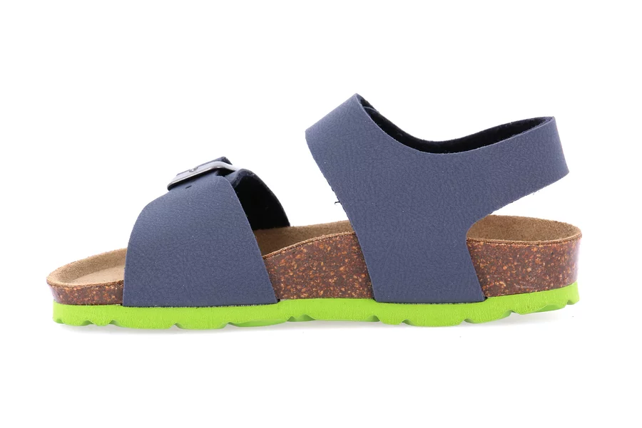 Klassische Sandale für Kinder SB0234 - BLU-LIME | Grünland Junior