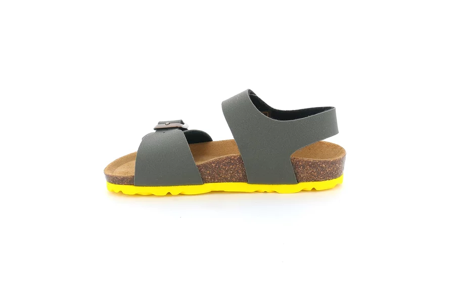Classic baby-boy sandal SB0234 - OLIVA-GIALLO | Grünland Junior