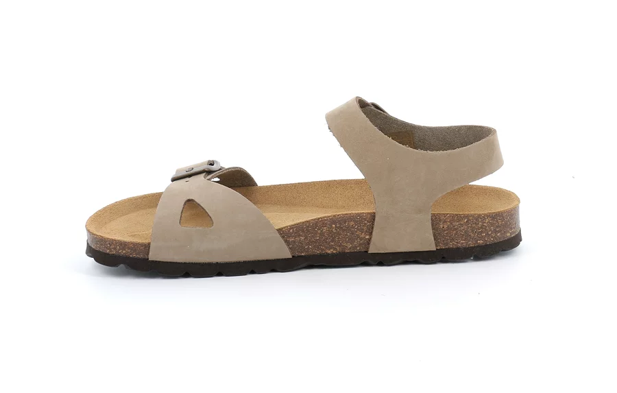 Sandalo basic in pelle | SARA SB0371 - KAKI | Grünland