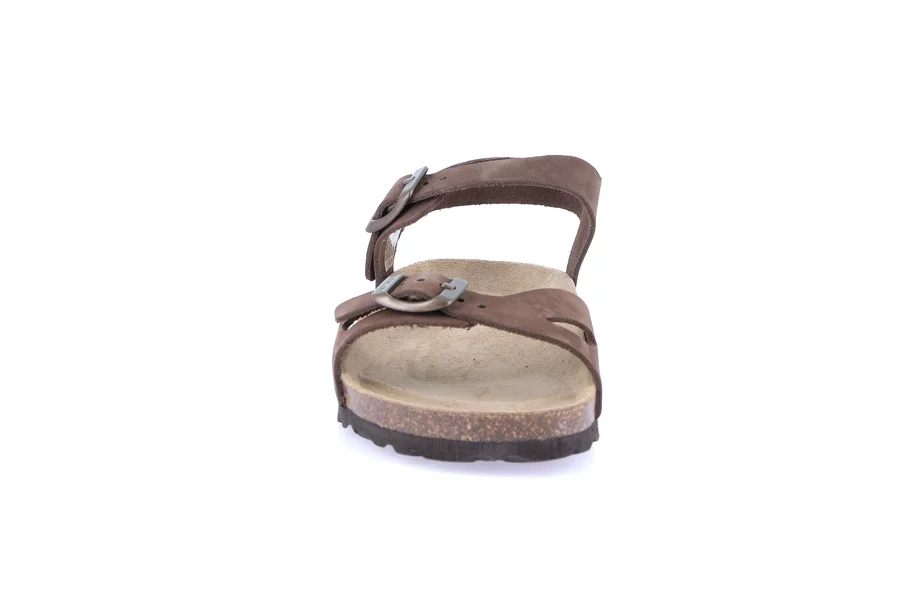 Basic leather sandal | SARA SB0371 - BROWN | Grünland