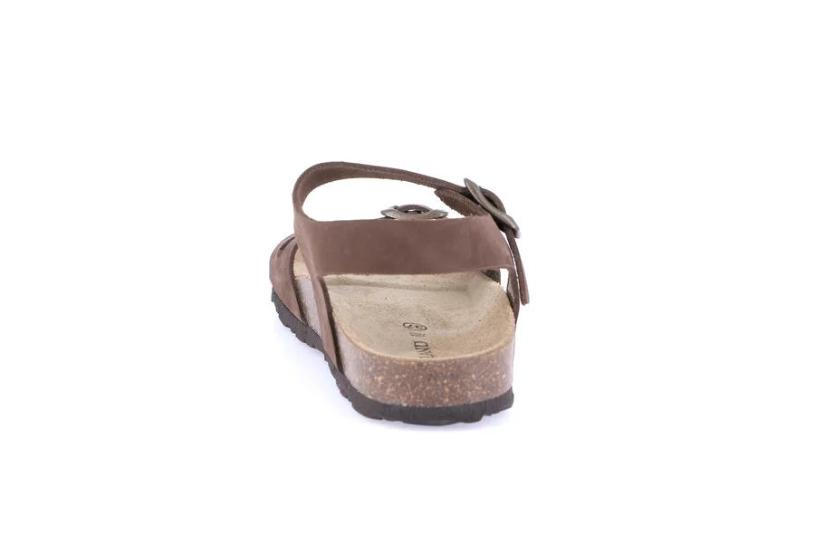 Basic leather sandal | SARA SB0371 - BROWN | Grünland