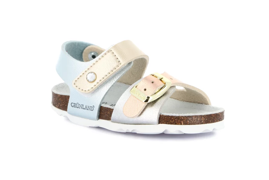 Children's cork in sandal | ARIA SB0389 - ARGENTO-MULTI | Grünland Junior