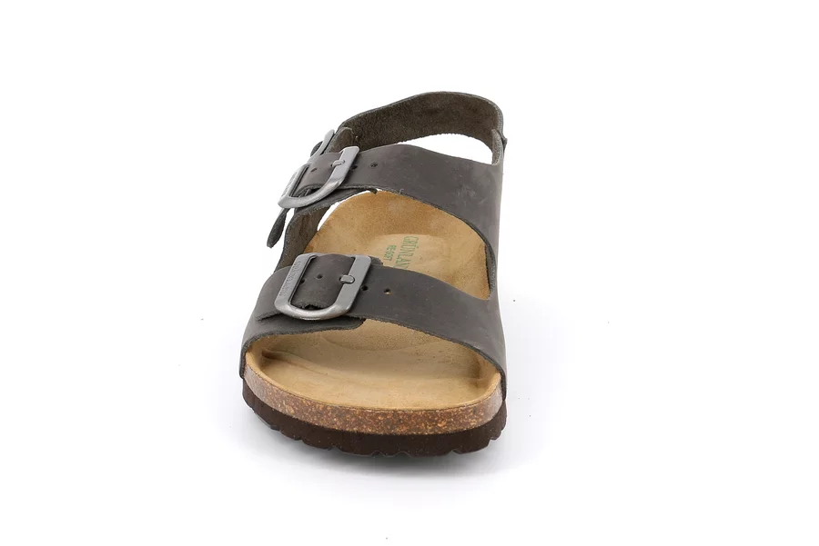 Sandal in genuine leather | BOBO SB0396 - ANTRACITE | Grünland