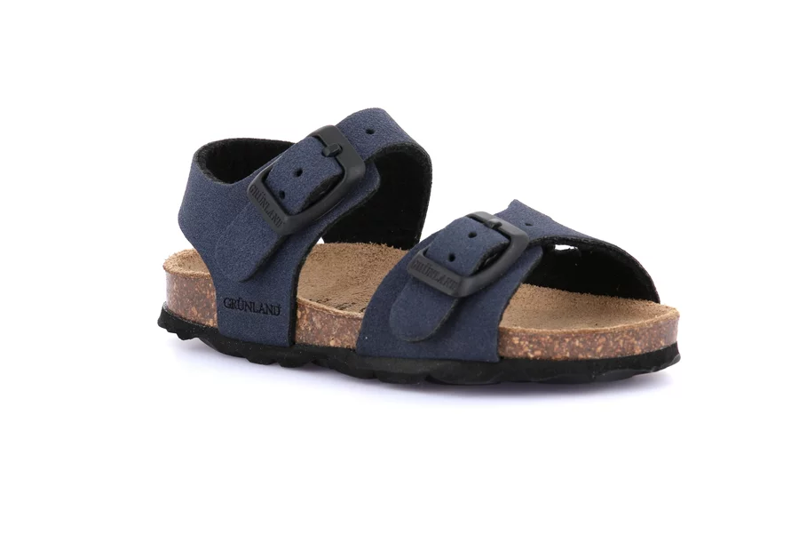 Sandaletto con doppia fibbia | ARIA SB0634 - BLU | Grünland Junior