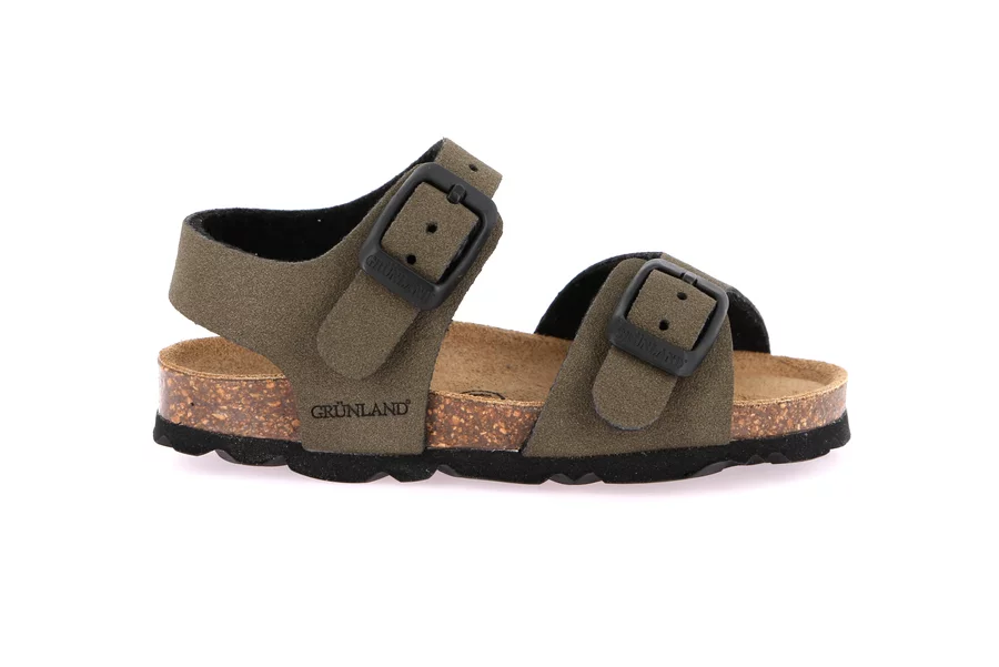 Sandale mit doppelter Schnalle | ARIA SB0634 - OLIVA | Grünland Junior