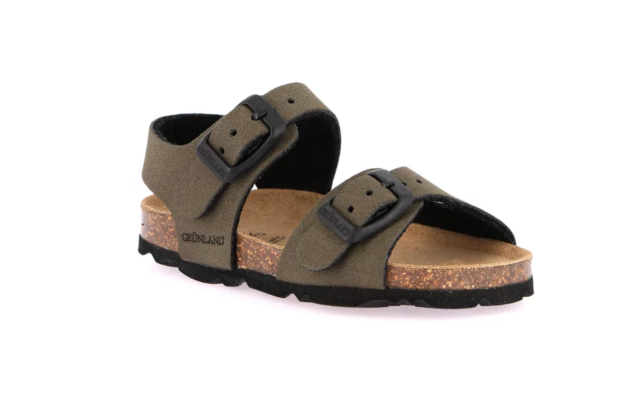 Sandale mit doppelter Schnalle | ARIA SB0634 - OLIVA | Grünland Junior